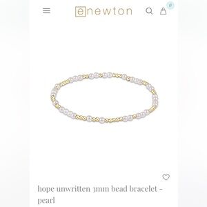 E newton pearl gold beaded bracelet